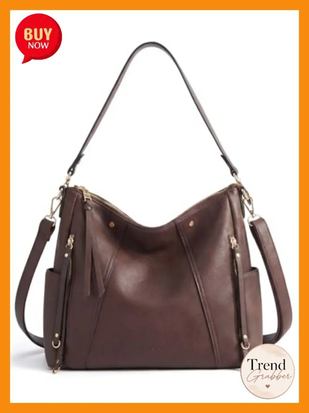 Women's Hobo Bag Crossbody Purse Faux Leather Shoulder Tote Large Capacity